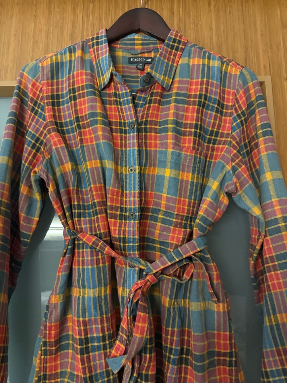 Toad & Co. Plaiditude Flannel Shirt Dress in Size M - Picture 7 of 10